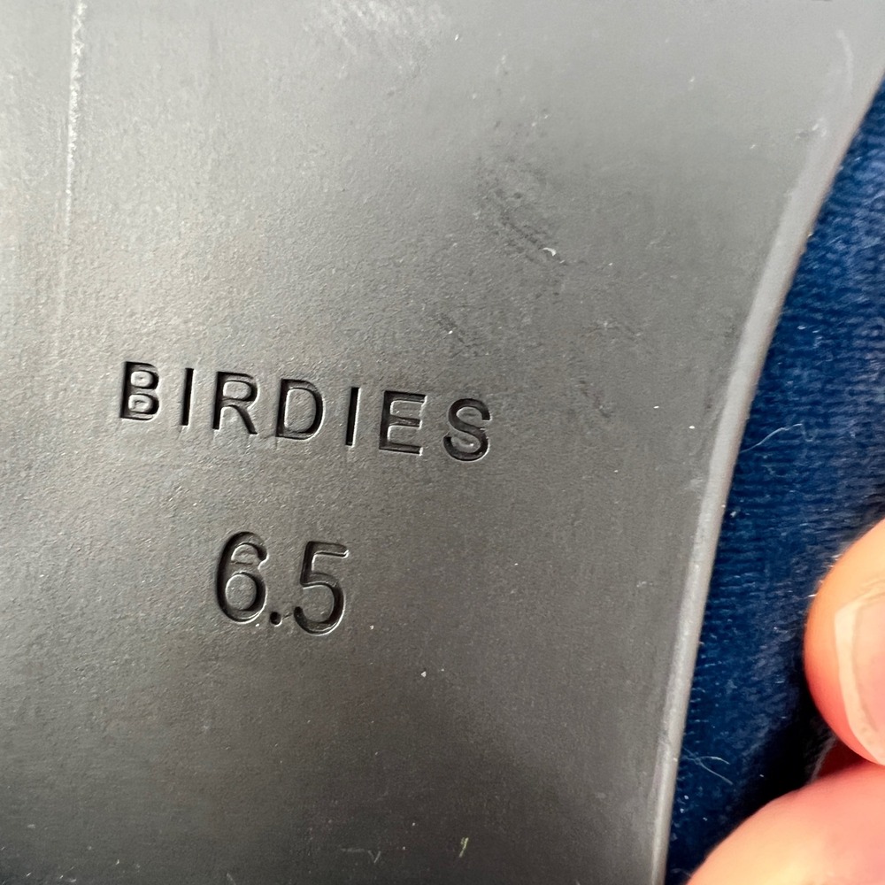 Birdies The Swan Jeweled Blue Velvet Slides Comfort Quilted Rhinestone Size 6.5 - Picture 7 of 9